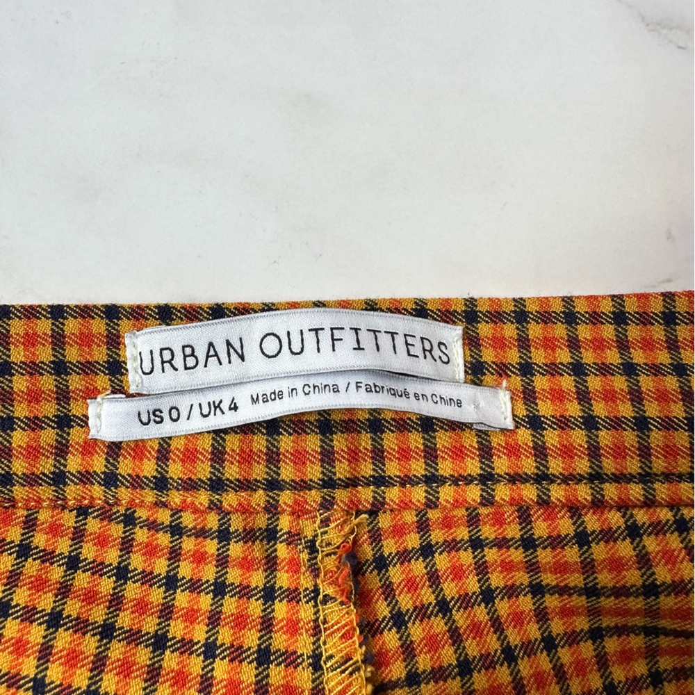 Urban Outfitters US 0 Neve Belted High-Waisted Cigarette Pant Orange Multi - Picture 6 of 16